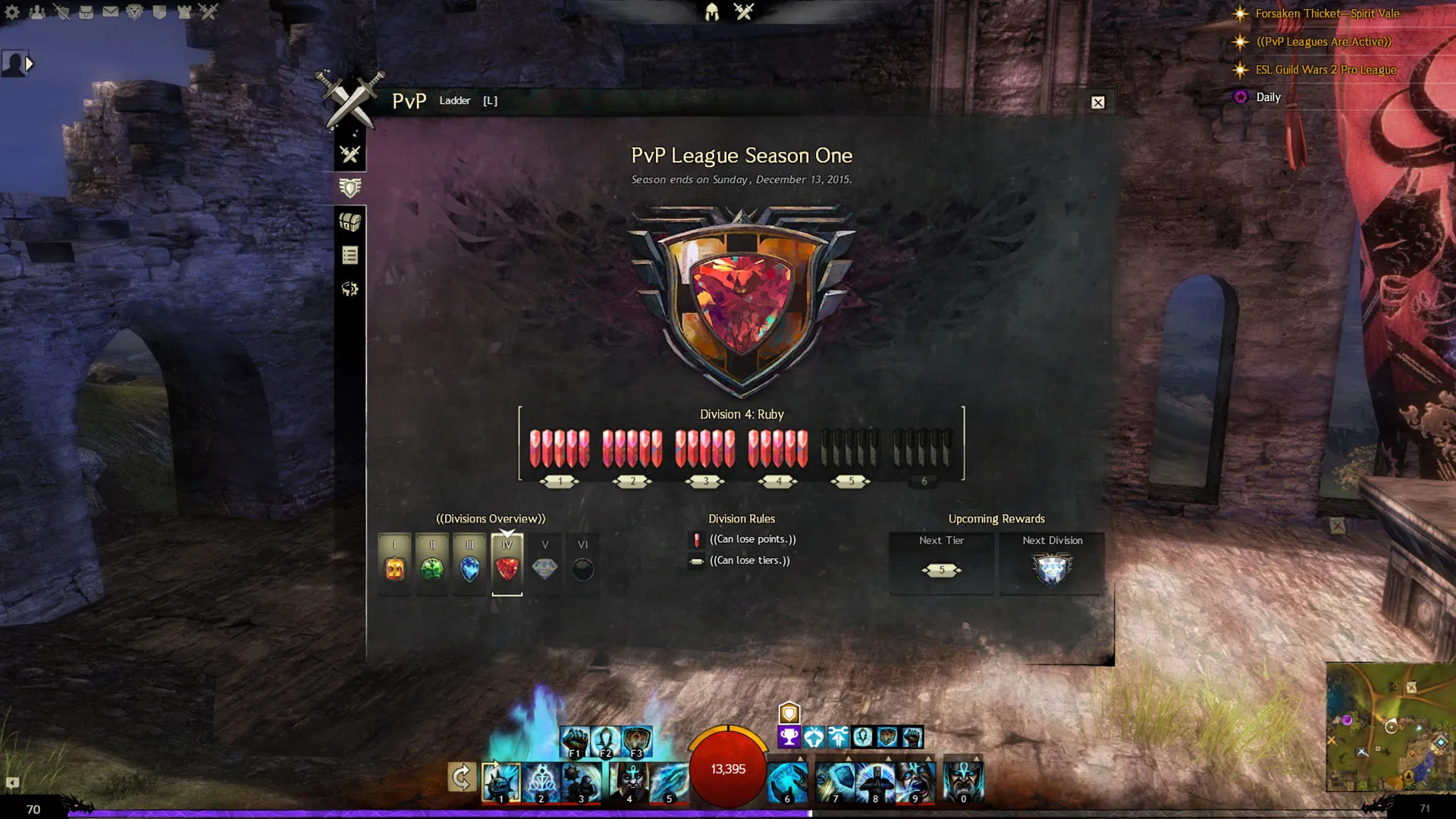End of pvp match recap in the MMORPG Guild Wars 2