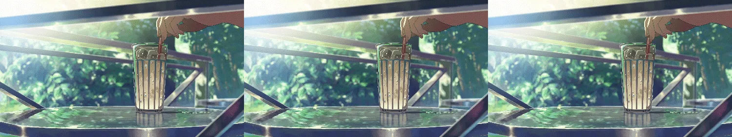 Image identique répétée trois fois — The Garden of Words